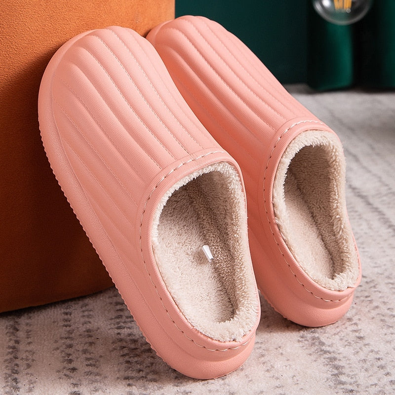 Idalia | Unisex Warme Flache Ferse Wasserdichte Hausschuhe