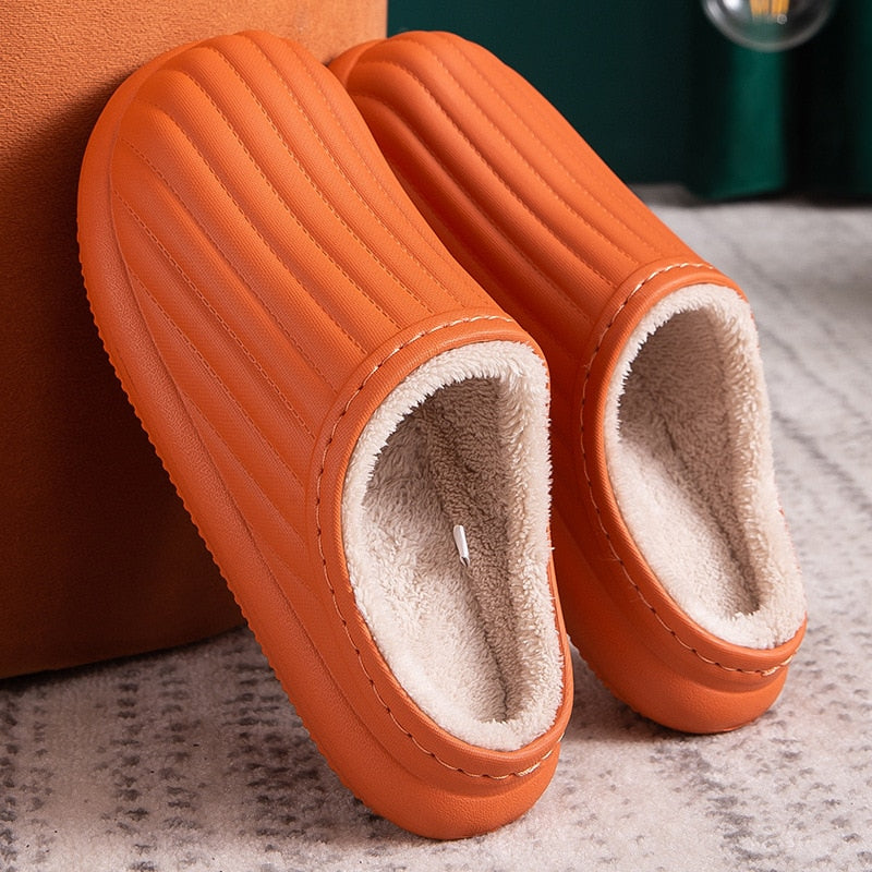 Idalia | Unisex Warme Flache Ferse Wasserdichte Hausschuhe
