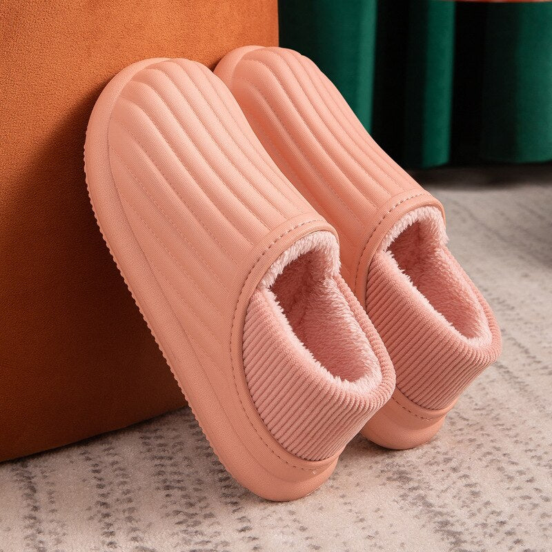 Idalia | Unisex Warme Flache Ferse Wasserdichte Hausschuhe