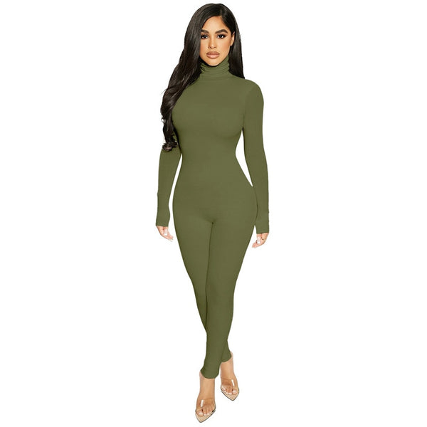 Elin | Langärmeliger Bodycon-Jumpsuit mit Rollkragen