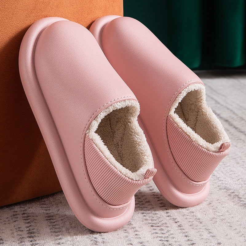 Idalia | Unisex Warme Flache Ferse Wasserdichte Hausschuhe