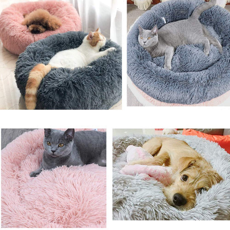 Delia | Haustiere Komfortables weiches Donut-Kuschelbett