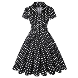 Constance | Vintage Kragen Casual Midikleid