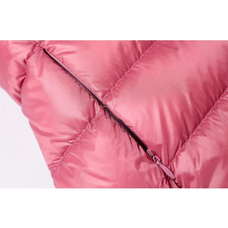 Esti | Langer Puffermantel mit leichter Kapuze Jacke