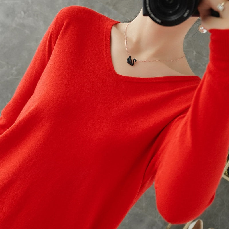 Nina | Kaschmir-Pullover mit V-Ausschnitt