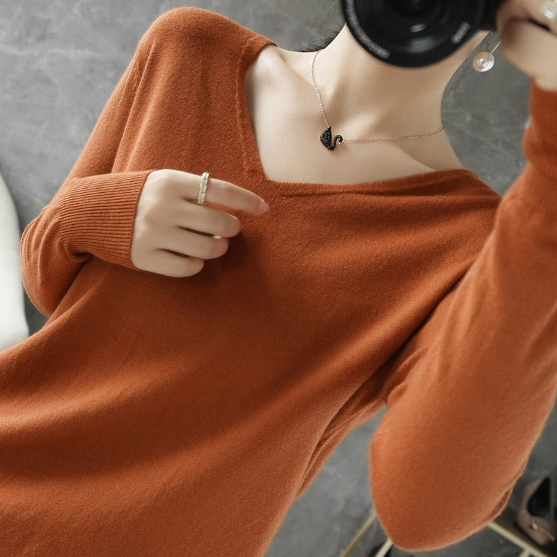 Nina | Kaschmir-Pullover mit V-Ausschnitt