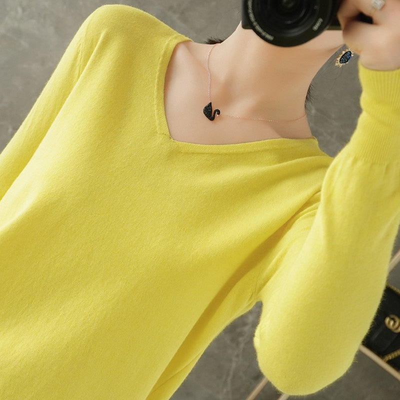 Nina | Kaschmir-Pullover mit V-Ausschnitt