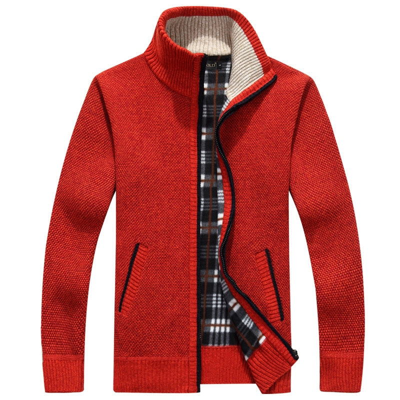 Leif | Kunstpelz-Wollpullover mit Reißverschluss