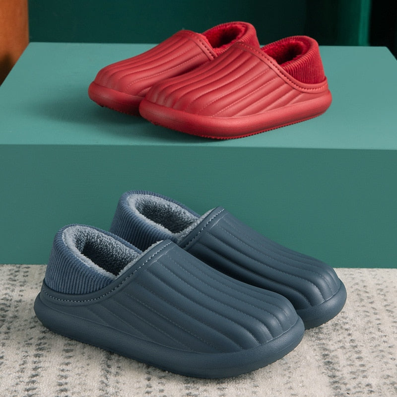 Idalia | Unisex Warme Flache Ferse Wasserdichte Hausschuhe