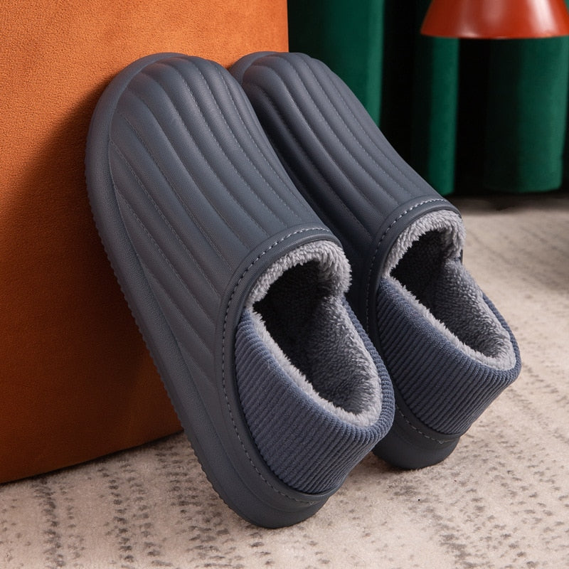 Idalia | Unisex Warme Flache Ferse Wasserdichte Hausschuhe