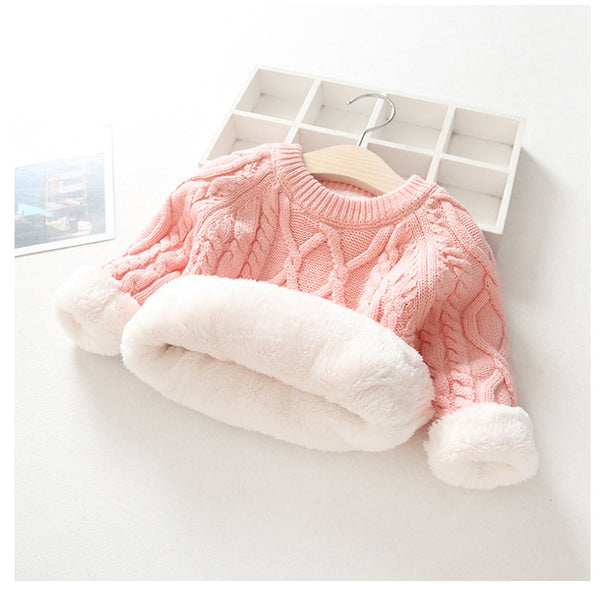 Emmelyn | Mädchen Plüsch-Strickpullover