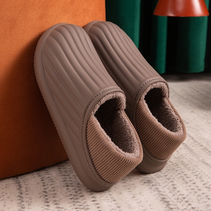 Idalia | Unisex Warme Flache Ferse Wasserdichte Hausschuhe