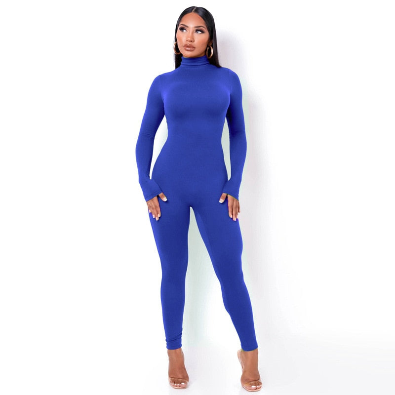 Elin | Langärmeliger Bodycon-Jumpsuit mit Rollkragen