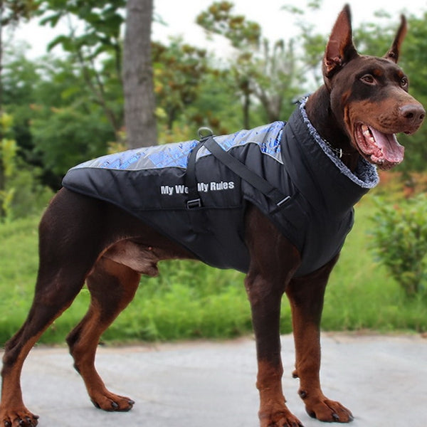 Torin | Wasserdichter Mantel mit Fellkragen für große Hunde