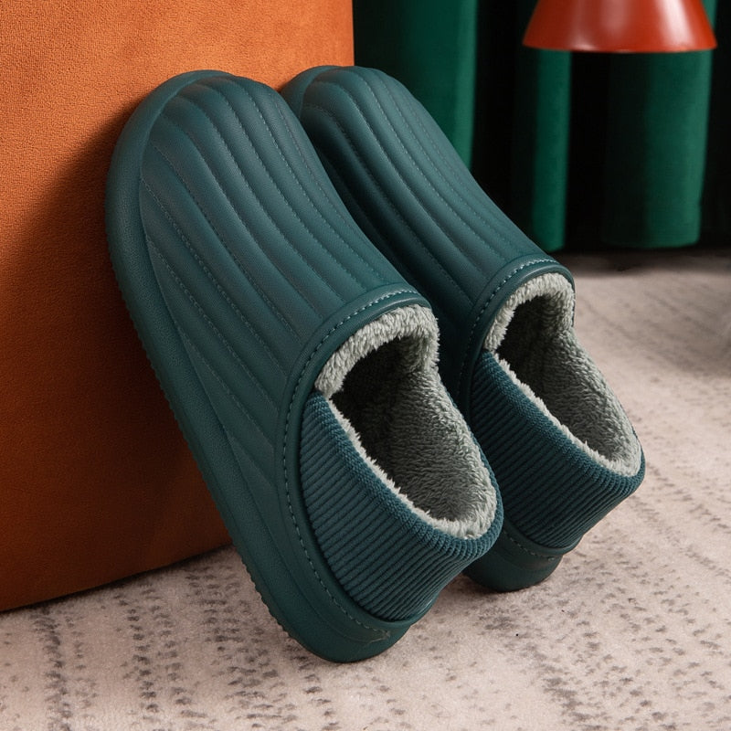 Idalia | Unisex Warme Flache Ferse Wasserdichte Hausschuhe
