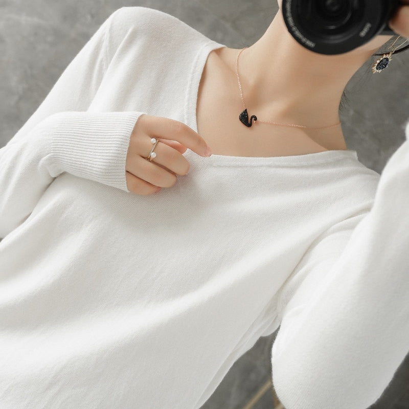 Nina | Kaschmir-Pullover mit V-Ausschnitt