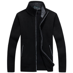 Leif | Kunstpelz-Wollpullover mit Reißverschluss
