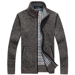 Leif | Kunstpelz-Wollpullover mit Reißverschluss