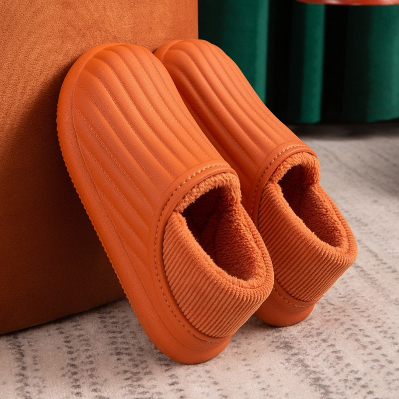 Idalia | Unisex Warme Flache Ferse Wasserdichte Hausschuhe