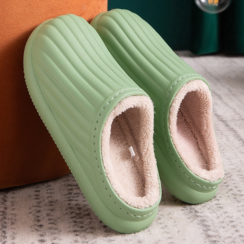 Idalia | Unisex Warme Flache Ferse Wasserdichte Hausschuhe