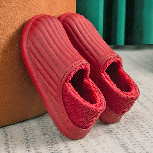 Idalia | Unisex Warme Flache Ferse Wasserdichte Hausschuhe