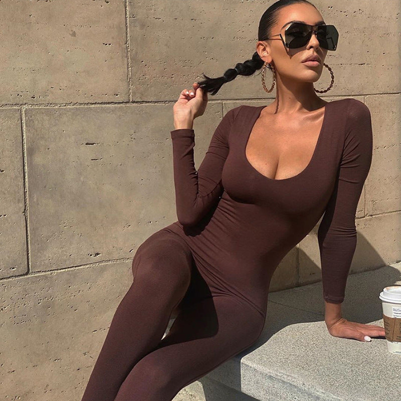 Pia | Basic Bodycon Jumpsuit in voller Länge