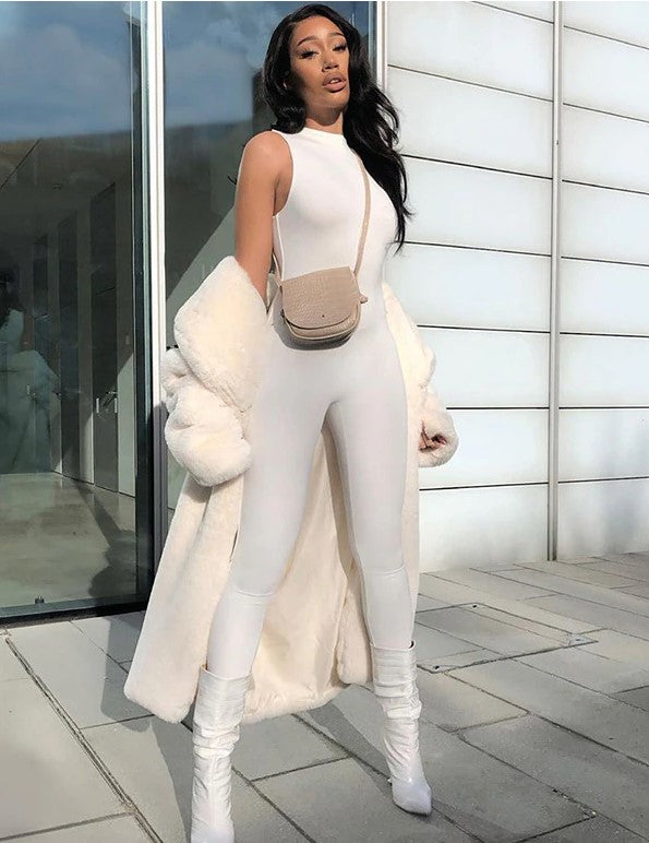 Pia | Basic Bodycon Jumpsuit in voller Länge