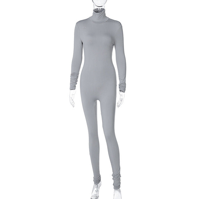 Elin | Langärmeliger Bodycon-Jumpsuit mit Rollkragen