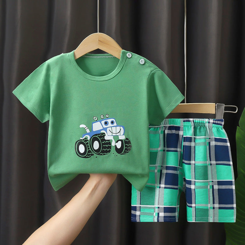 Meike | Jungen/Mädchen Shirt-Ärmel-Shirt und Short-Set