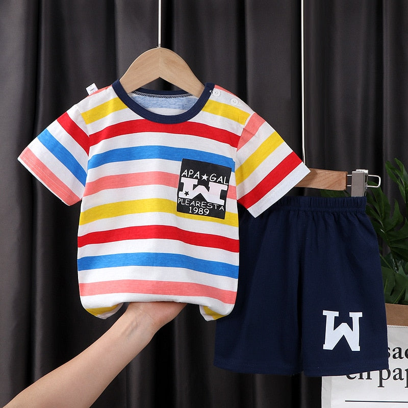 Meike | Jungen/Mädchen Shirt-Ärmel-Shirt und Short-Set