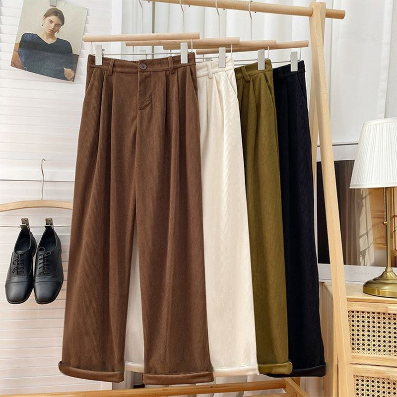 Elowen | Kordhose mit hoher Taille in voller Länge