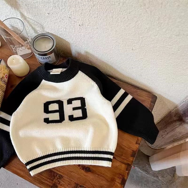 Thiemo | Girls/Boys Number Print Dicker Strickpullover