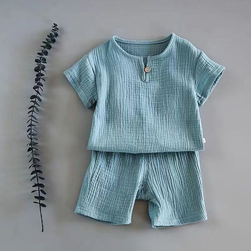 Benny | Jungen/Mädchen Leinenhemd und kurze Hose im Set