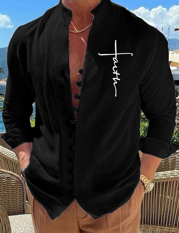 Vince | Button-down Stand up Collar Long Sleeve Shirt
