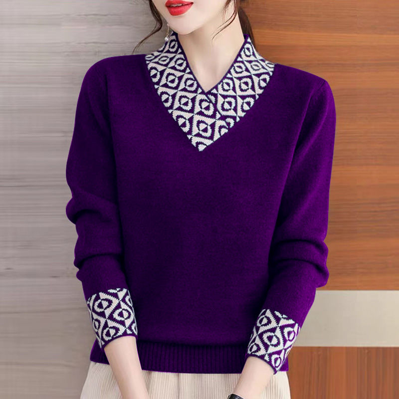 Hailey | Koreanischer Pullover mit schickem V-Ausschnitt