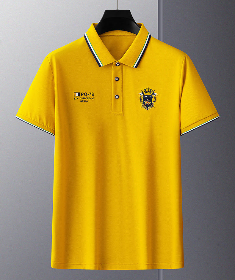 Siem | Koreanisches Luxus-Poloshirt mit gesticktem Reverskragen