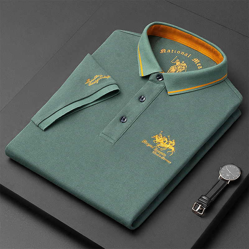 James | Büro-Poloshirt aus Baumwolle mit gesticktem Detail