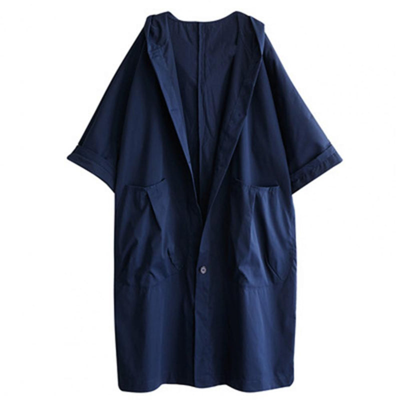 Otillie | Lockerer langer Trenchcoat mit Fronttasche