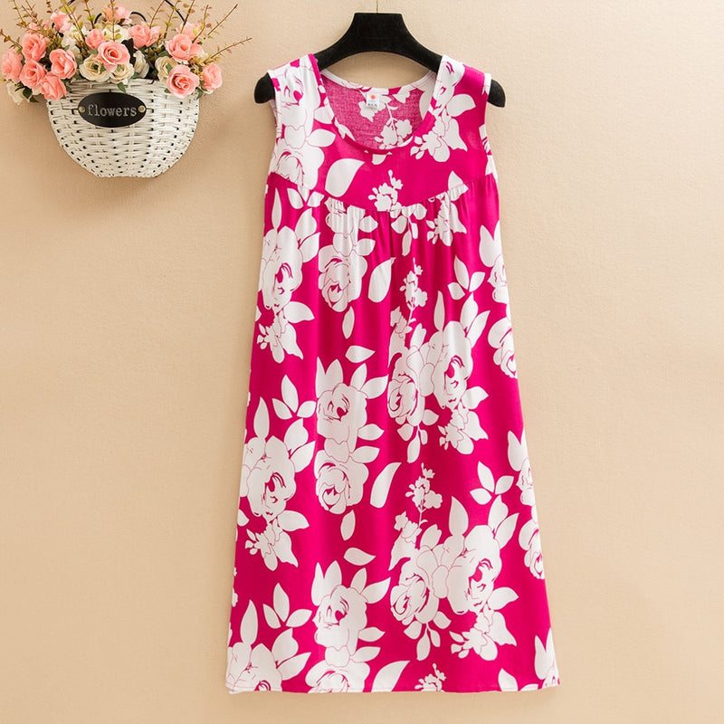 Clio | Bedrucktes lockeres ärmelloses Kleid