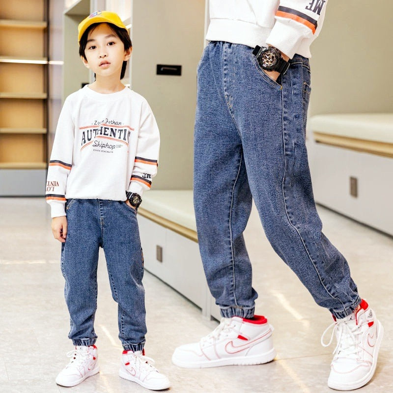 Rafael | Elastische Denim-Jogginghose für Jungen mit elastischer Taille