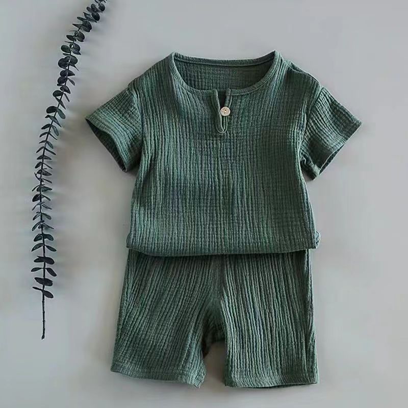 Benny | Jungen/Mädchen Leinenhemd und kurze Hose im Set