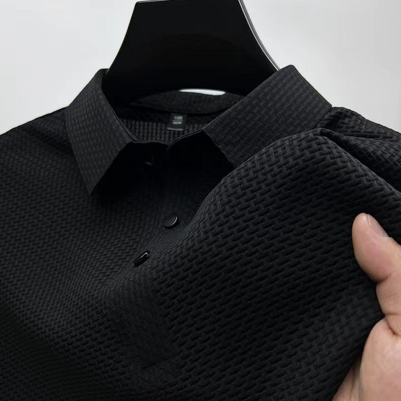 Teun | Atmungsaktives hohles Kurzarm-Poloshirt