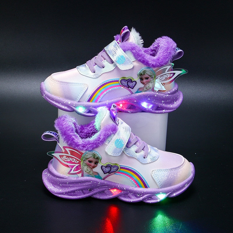 Lorelei | Mädchen Gefrorene Elsa LED beleuchtete Anti-Rutsch-Schuhe
