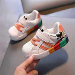 Armin | Baby Girl/Boy White Mickey Lauflernschuhe