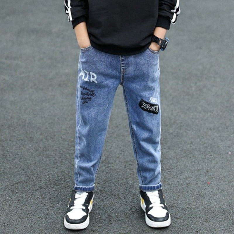 Rafael | Elastische Denim-Jogginghose für Jungen mit elastischer Taille