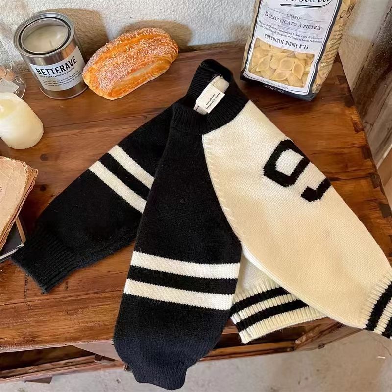 Thiemo | Girls/Boys Number Print Dicker Strickpullover