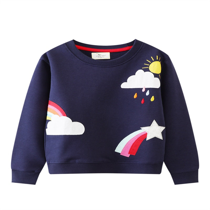 Annaliese | Mädchen Cartoon besticktes Sweatshirt