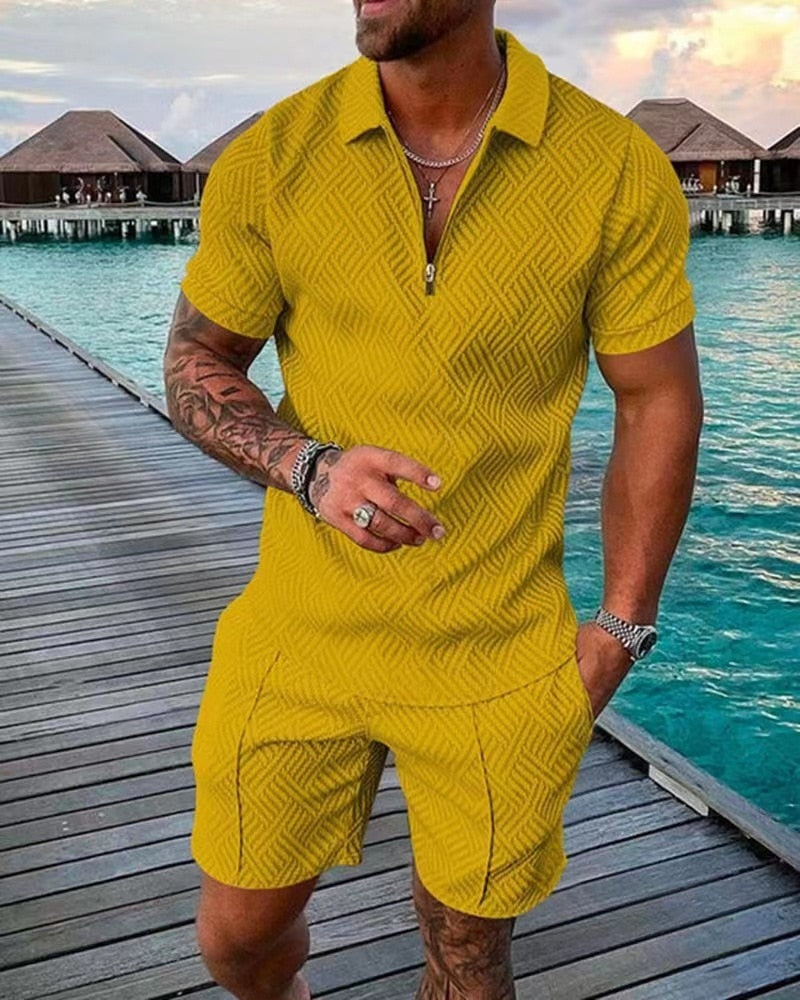 Thijs | Sommer Harajuku Polo Shirt und Shorts Set