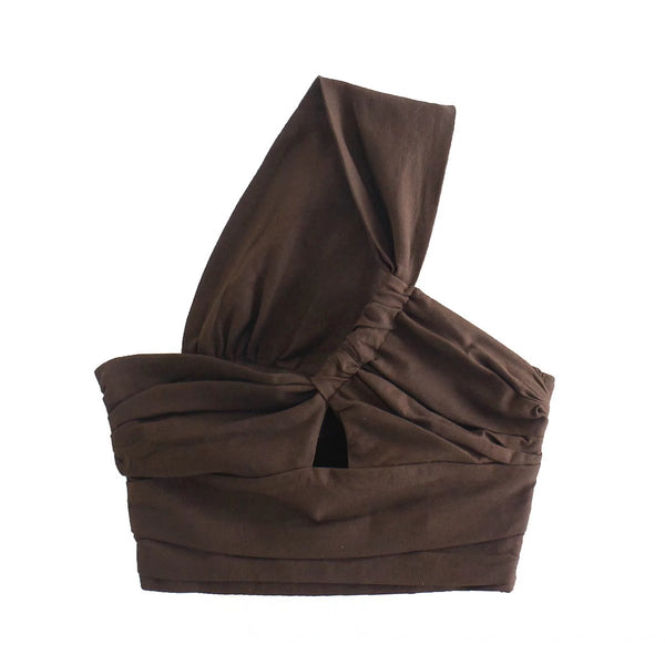 Judd | Sexy Asymmetrisches Ein-Schulter-Crop-Top