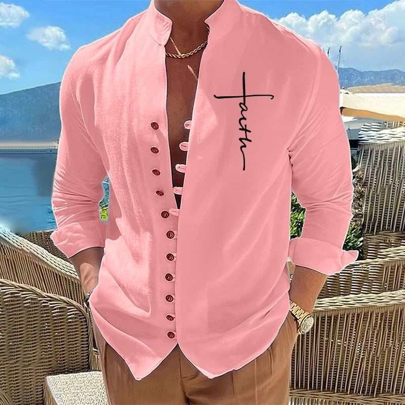 Vince | Button-down Stand up Collar Long Sleeve Shirt